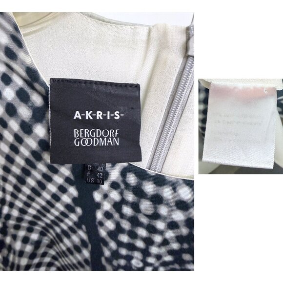 Akris Vivian Maier Camera Dress Black Gray Photo Realistic Trompe l'Oeil 10 - Picture 3 of 16